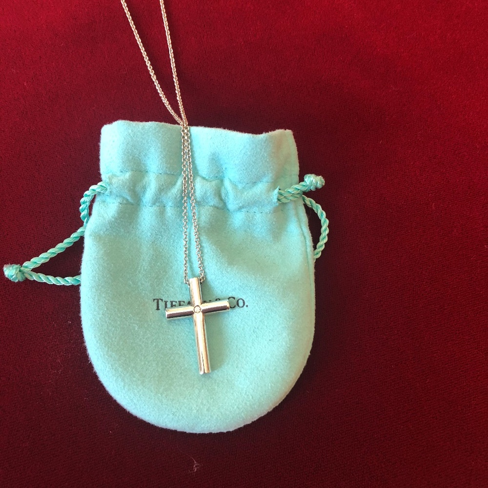 Tiffany & Co. Silver Cross Pendant Necklace